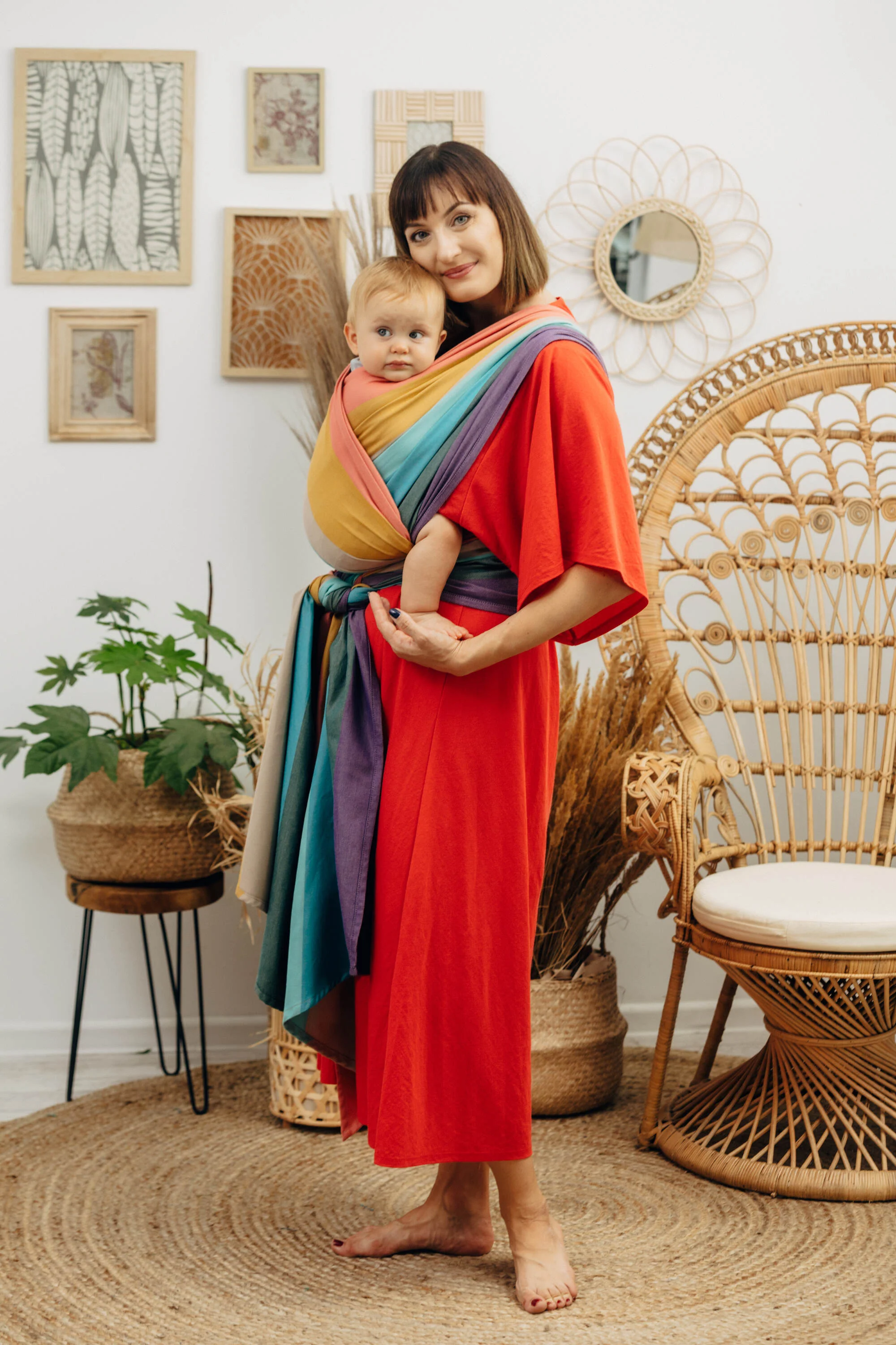 Long Woven Wrap, Pastels - Image 3