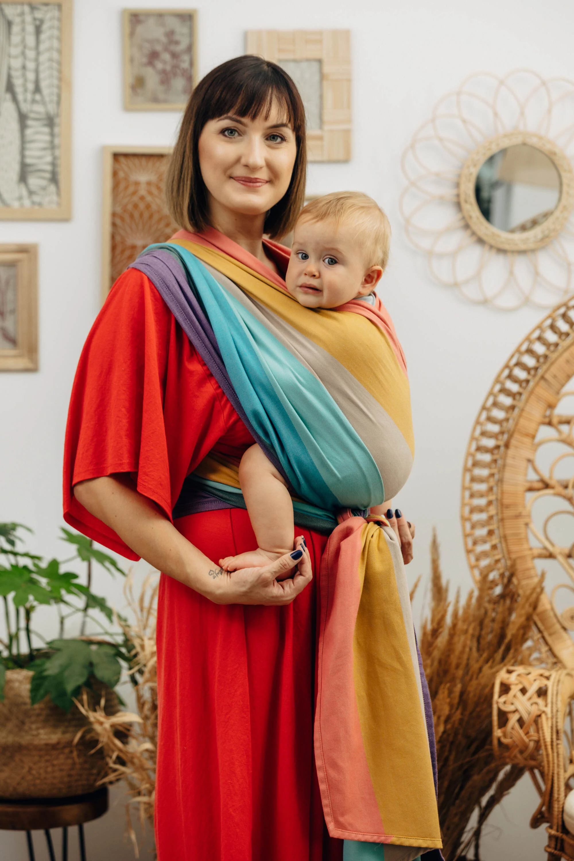 Long Woven Wrap, Pastels - Image 4