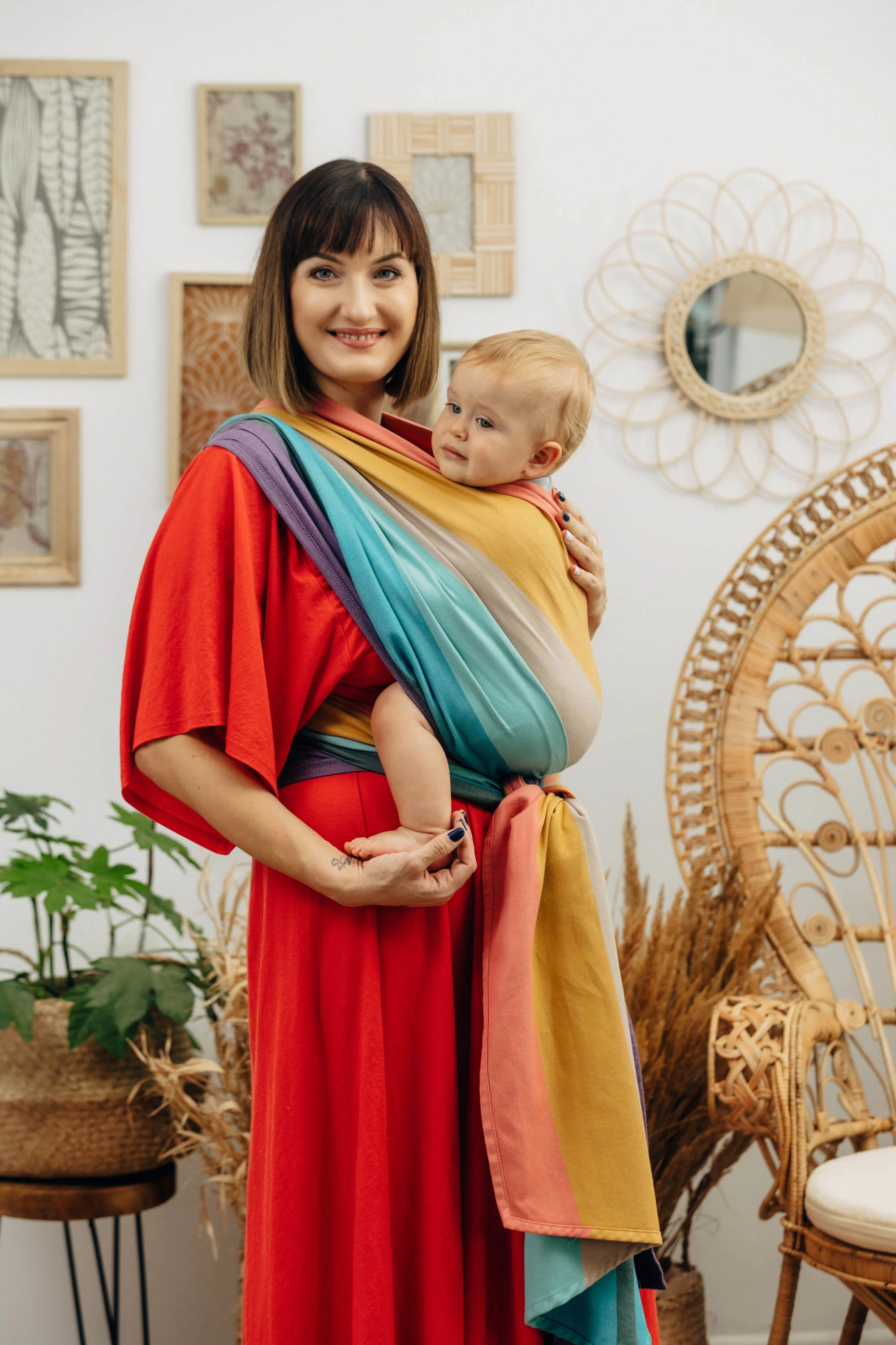 Long Woven Wrap, Pastels - Image 5