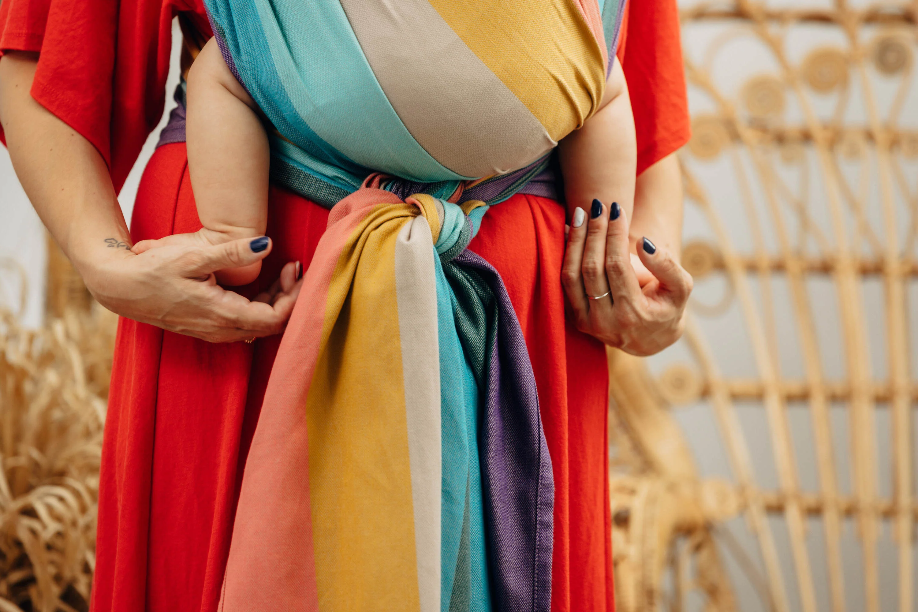 Long Woven Wrap, Pastels - Image 8