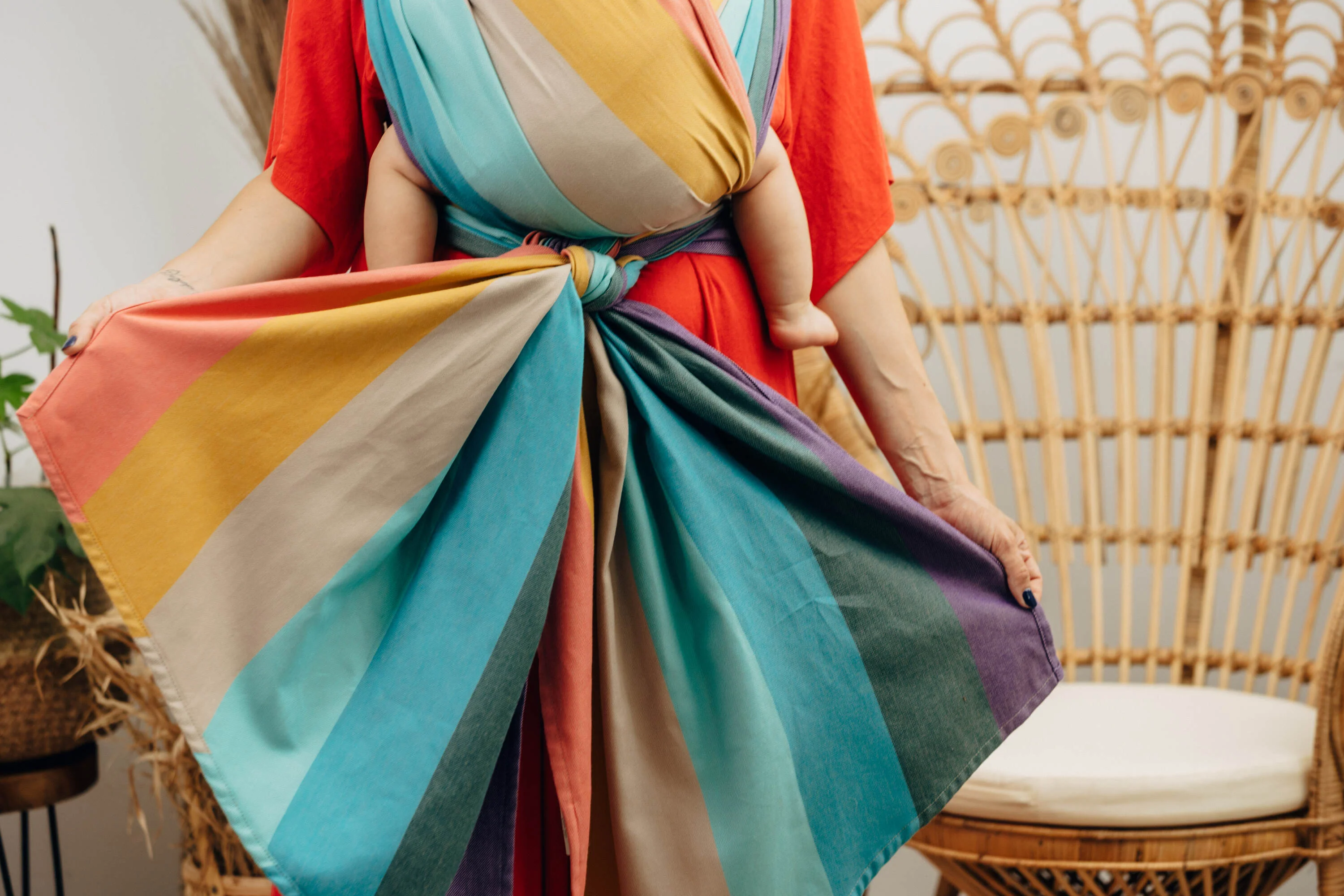 Long Woven Wrap, Pastels - Image 9