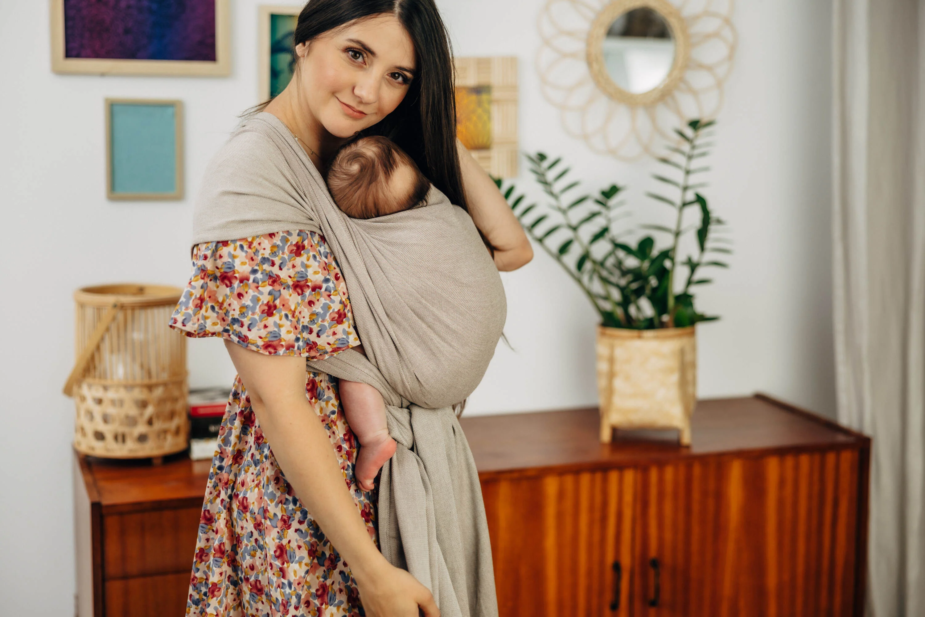 Long Woven Wrap, Peanut Butter - Image 10