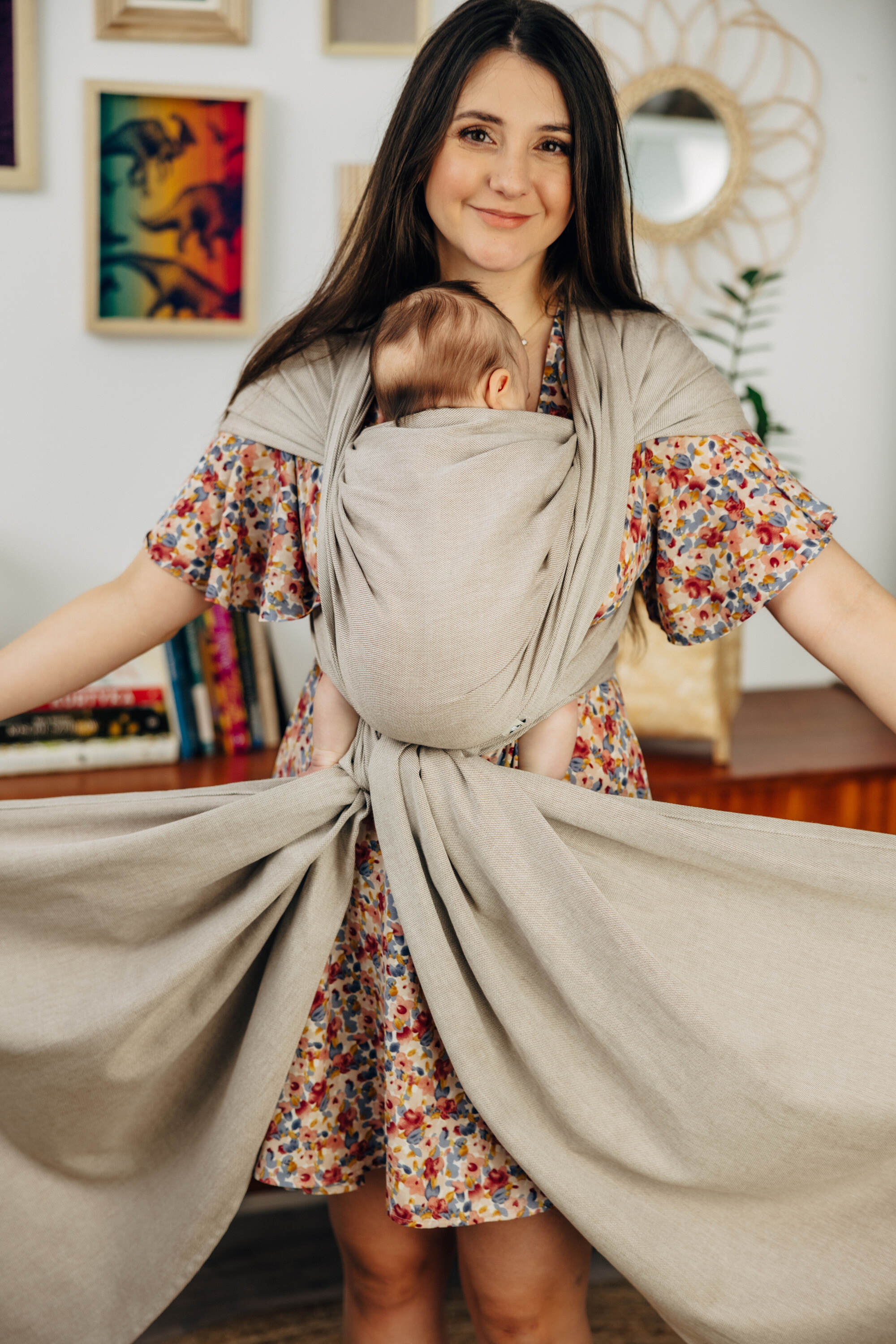 Long Woven Wrap, Peanut Butter - Image 8