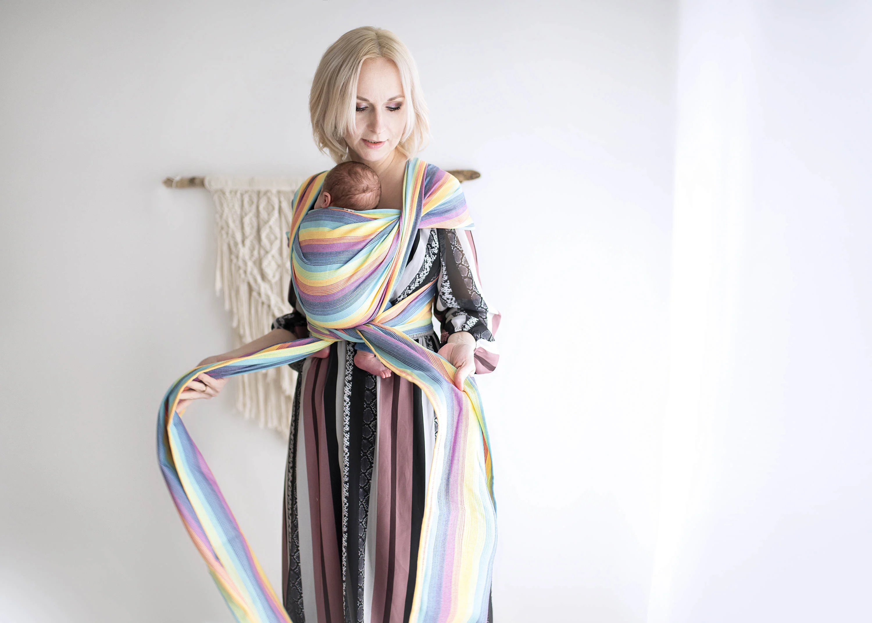 Preemie Long Woven Wrap, Luna - Image 3