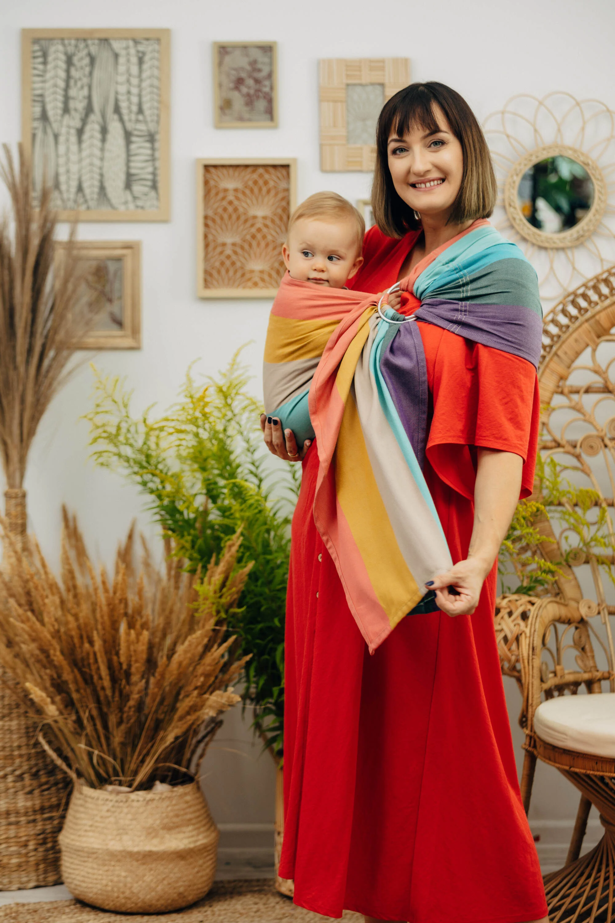 Ring Sling, Pastels, Gathered shoulder - Image 5