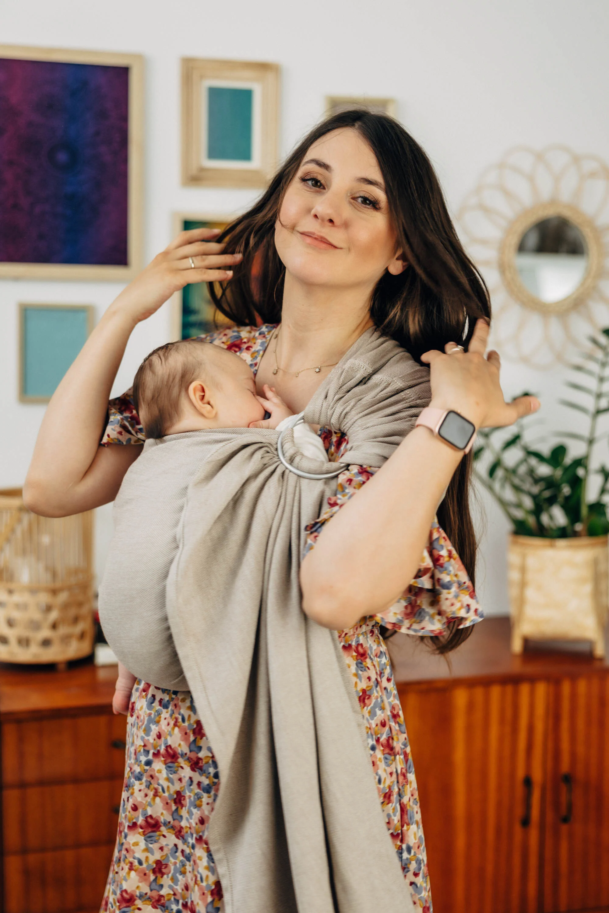 Ring Sling, Peanut Butter - Gathered Shoulder - Image 3